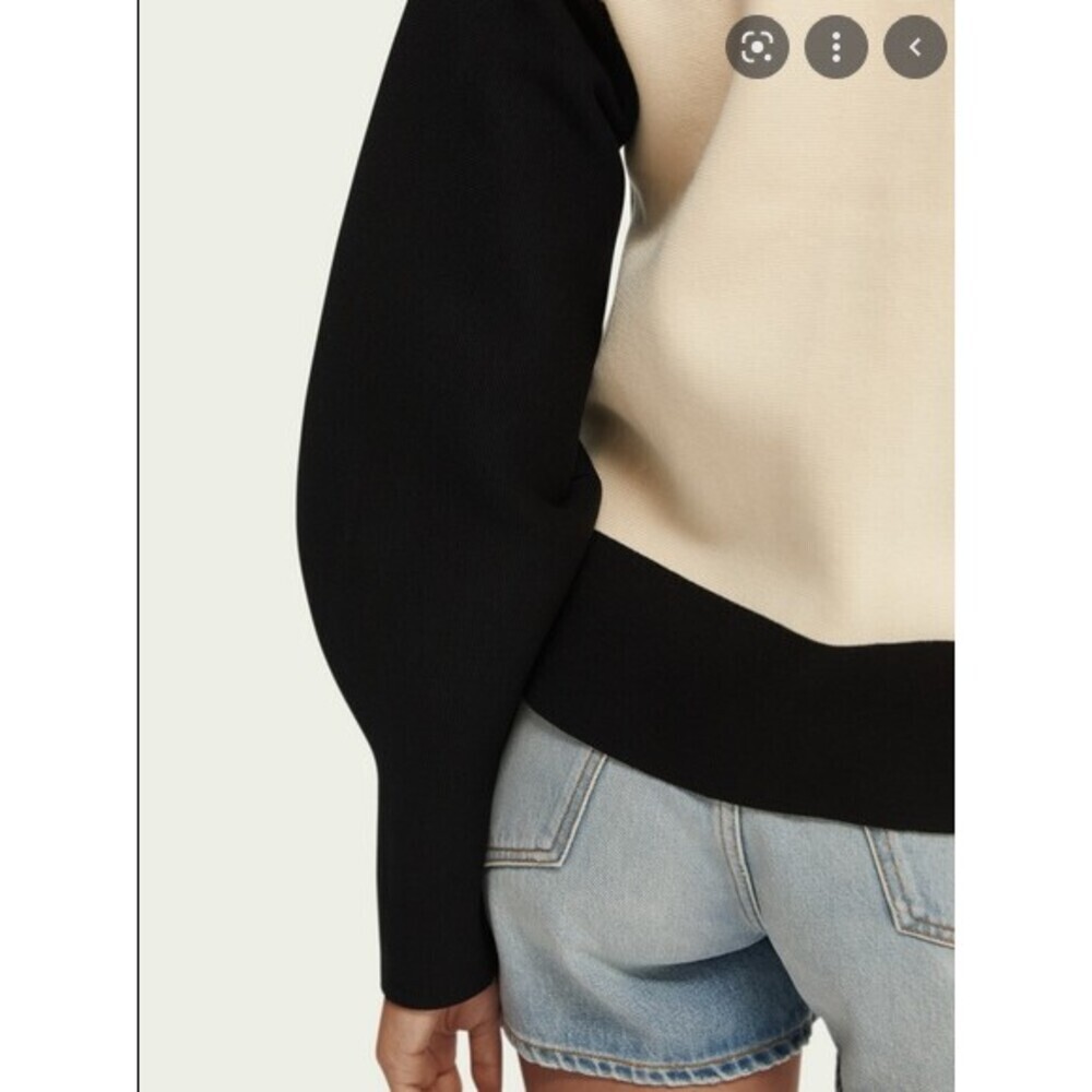 Anthropologie Colorblock Snap-Front Long Sleeve Sweater Cardigan Jacket (NWT) - Picture 8 of 13